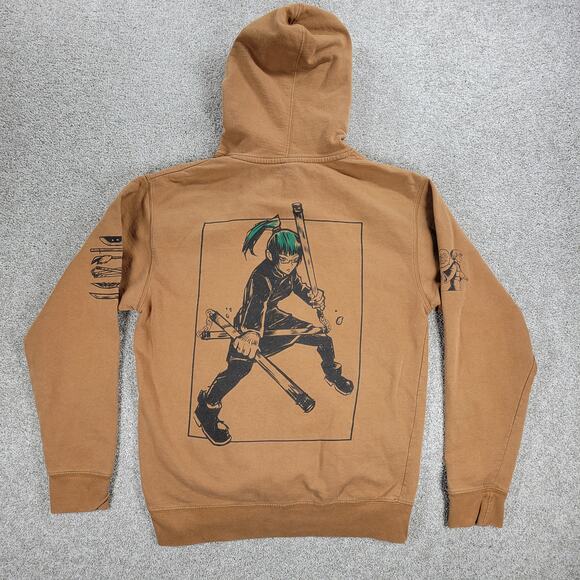 Anime Manga Series Jujutsu Kaisen Hoodie M Tan Brown Independent Trading Tag - Picture 1 of 15